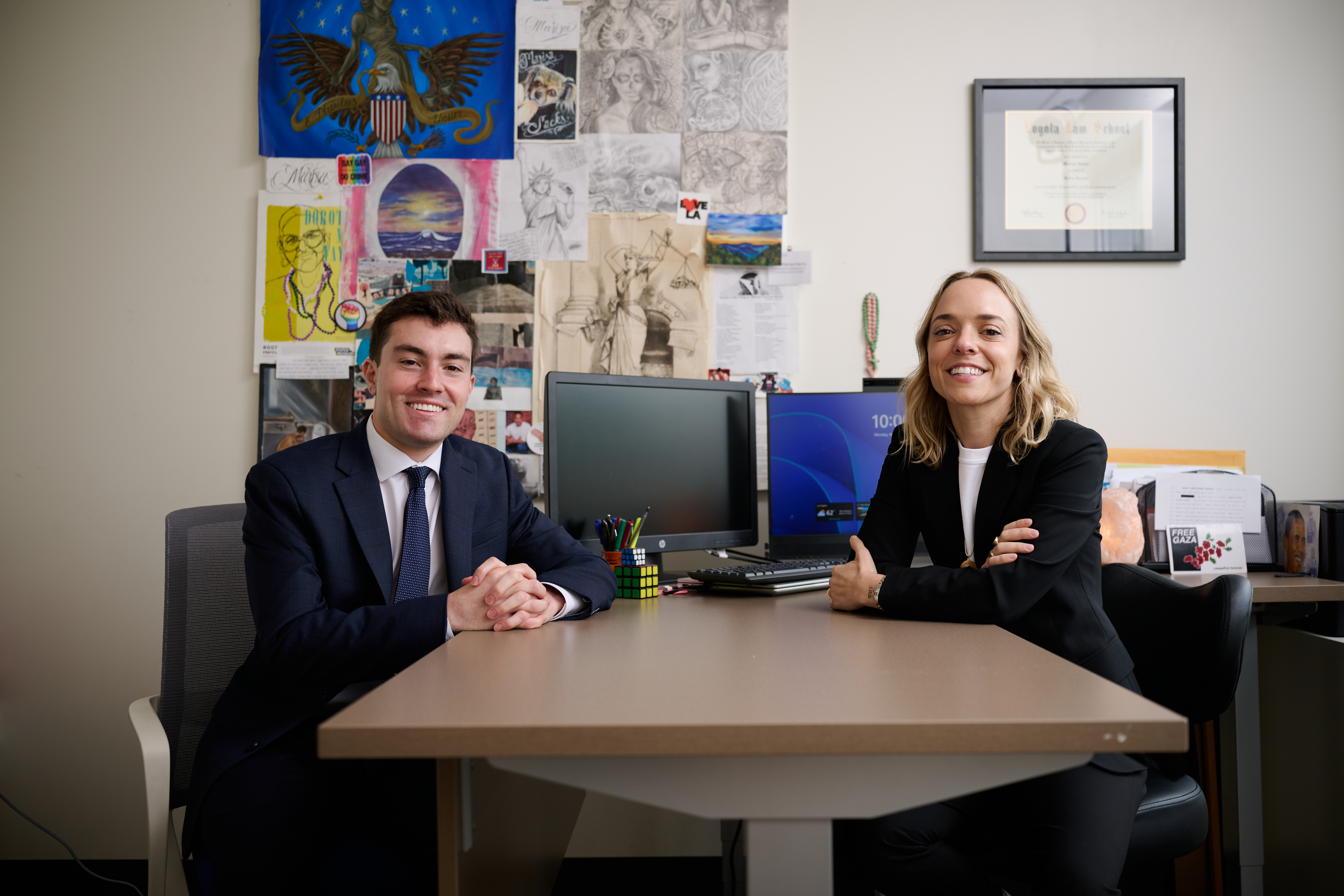 Cicero Aschieris with Professor Marisa Harris