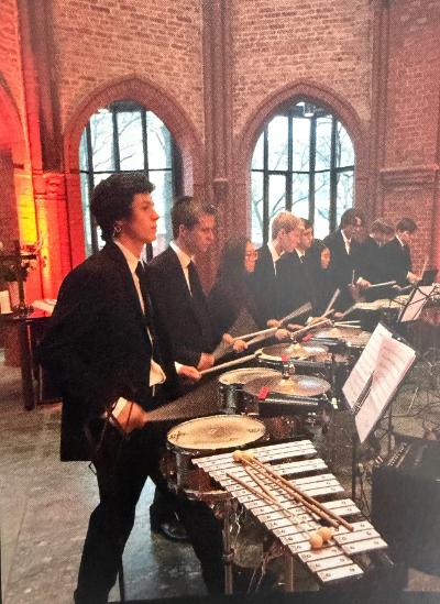 Wyatt Gill (LLS 27) plays drums