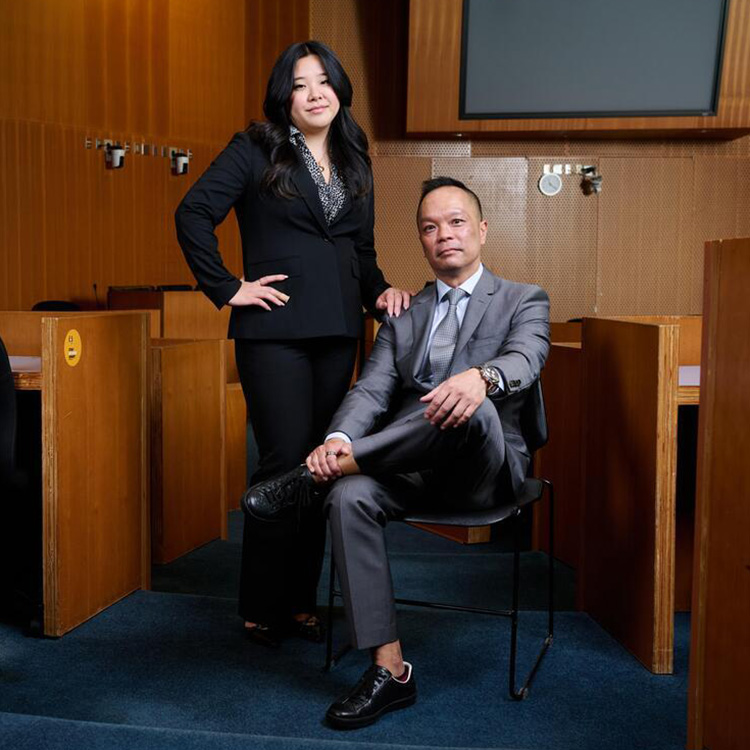 Photo of Megan Kim ’27 and Quan Huynh