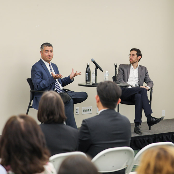 Honorable Joel Richlin speaking to a crowd