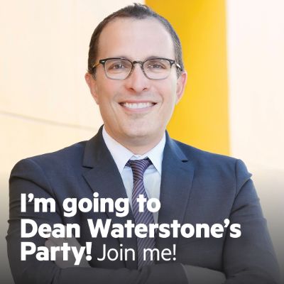 I'm going to Dean Waterstone's Party! Join me!
