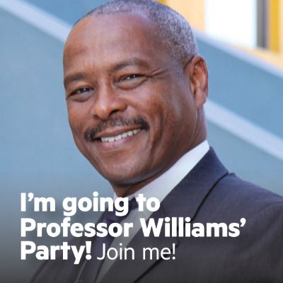 I'm going to Professor Williams' Party! Join me!