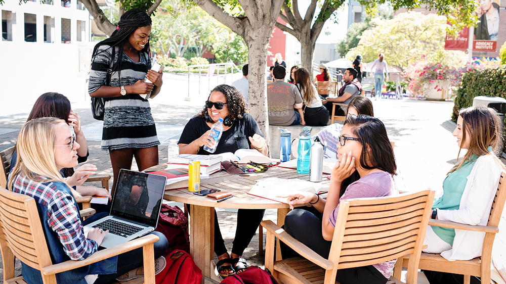 Students Around Patio