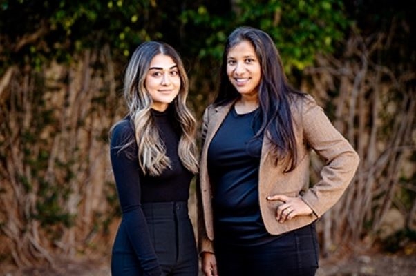 RISE students Christineh Gasparyan '23 (left) & Viveka Ray-Mazumder ’23