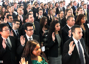 LLS Alumni at the Swearing In Ceremony being sworn in to the California Bar.