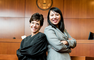 Judge Klein with LLS Student